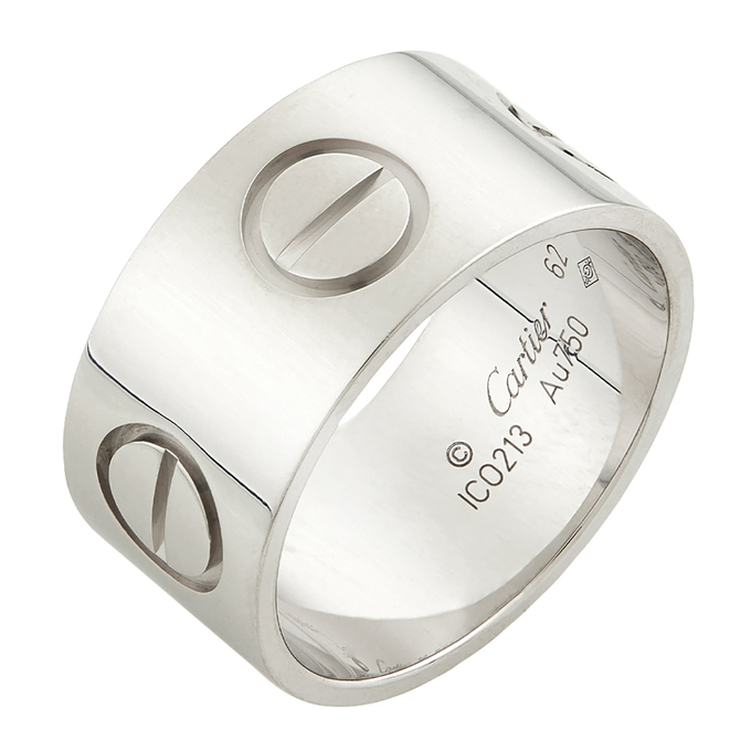 Кольцо Cartier золото, 750, 3 к.,13,64 гр. (чистый вес 13,367 гр.) LOVE RING,  11мм,  IC0213