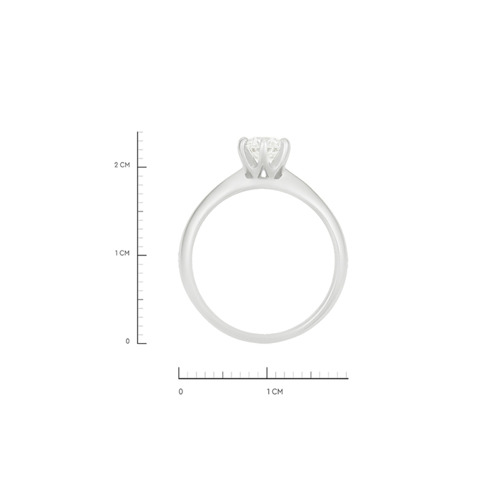 Кольцо из золота 585 пробы c бриллиантом, Л 0514 4028 за 125000