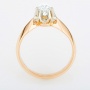 Кольцо из комбинированного золота 583 пробы c 1 бриллиантом Л36055397 фото 3