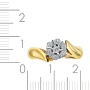Кольцо из комбинированного золота 585 пробы c 7 бриллиантами 092051 фото 4