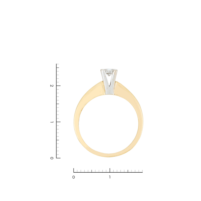 Кольцо из золота 750 пробы c 1 бриллиантом, Л 4709 8571 за 40800