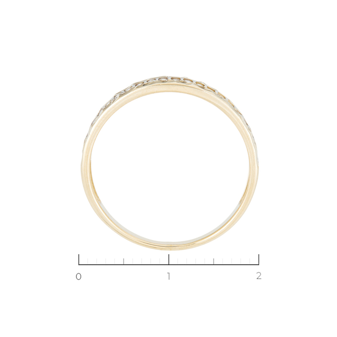 Кольцо из золота 585 пробы c 22 фианитами