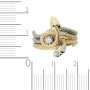 Кольцо из комбинированного золота 585 пробы c 1 бриллиантом 102911 фото 4