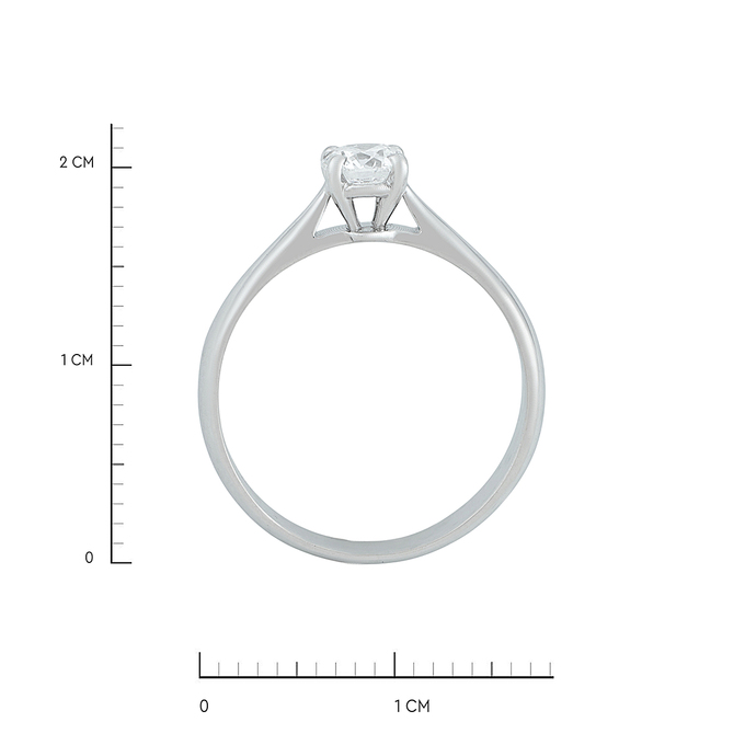 Кольцо из золота 585 пробы c бриллиантом