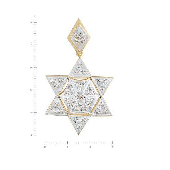 Подвеска из комбинированного золота 750 пробы c 41 бриллиантами, Л06159605 за 122150