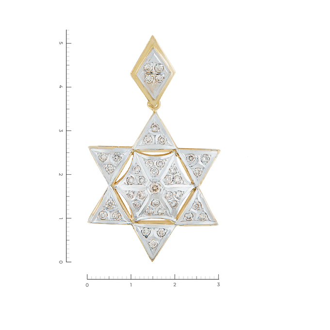Подвеска из комбинированного золота 750 пробы c 41 бриллиантами, Л 0615 9605 за 122150