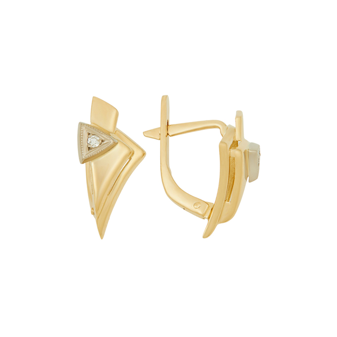 Серьги из золота 750 пробы c бриллиантами, Л 2811 9690 за 84000