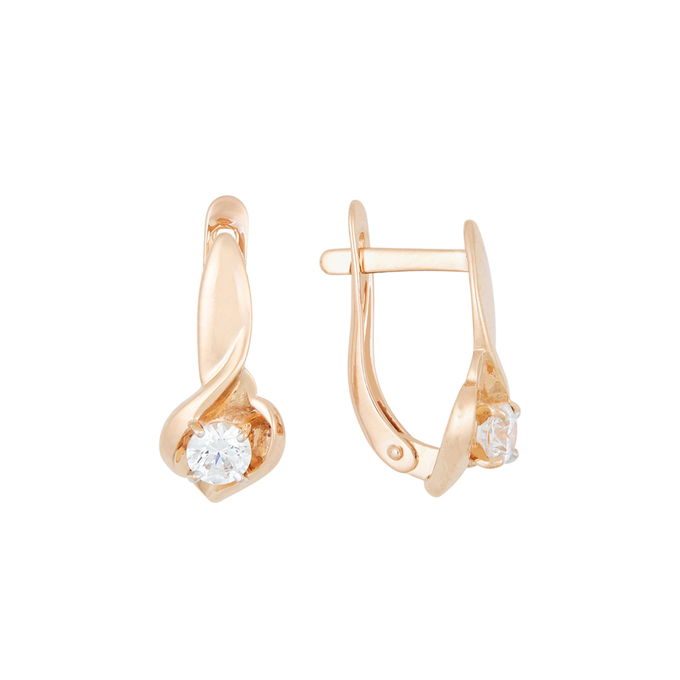 Серьги из золота 585 пробы c фианитами, Л 4608 9193 за 20000