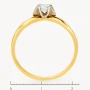 Кольцо из комбинированного золота 750 пробы c 1 бриллиантом Л35050424 фото 4