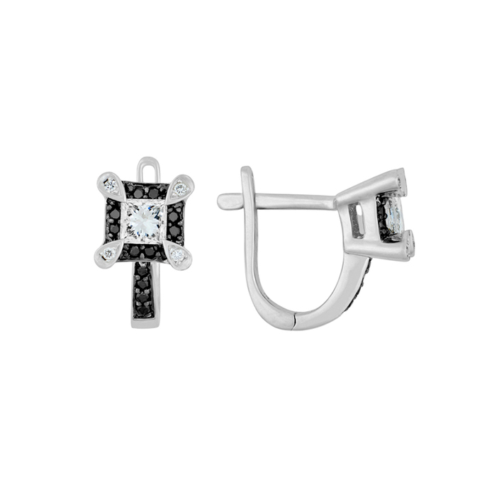 Серьги из золота 585 пробы c бриллиантами, Л 2810 9413 за 83600