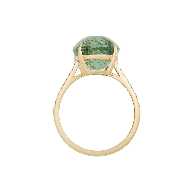 Кольцо из золота 585 пробы c турмалином и бриллиантами, Л 2811 6635 за 145000