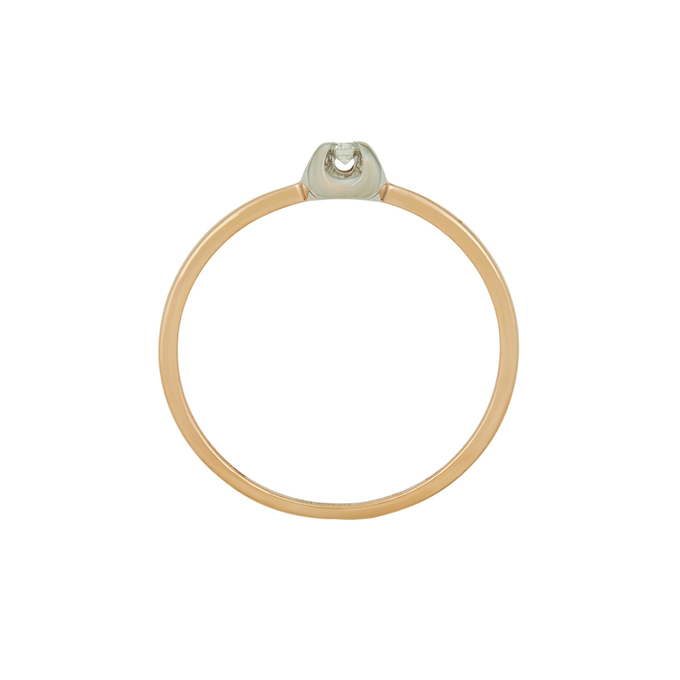 Кольцо из золота 585 пробы c бриллиантом, Л 7303 5919 за 11120