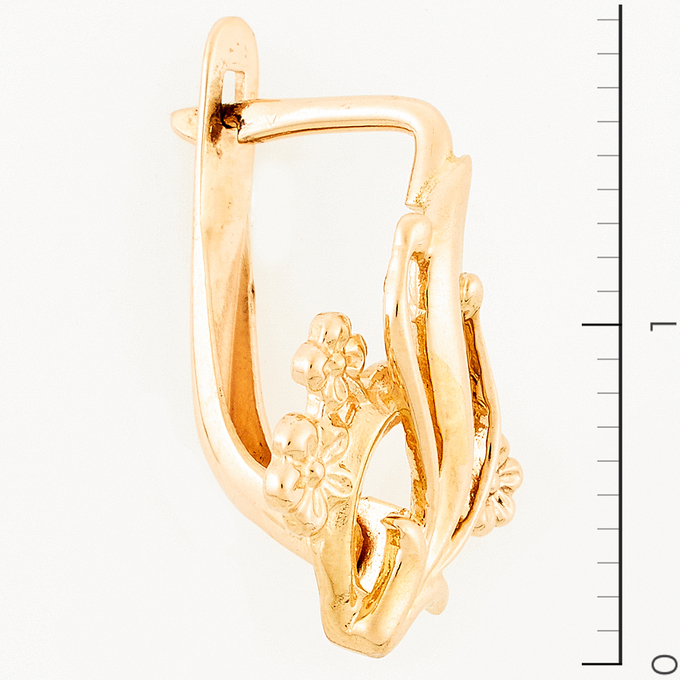 Серьги из красного золота 585 пробы