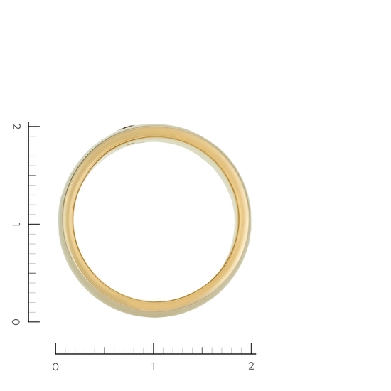 Кольцо из комбинированного золота 585 пробы c 11 бриллиантами, Л31124937 за 47530