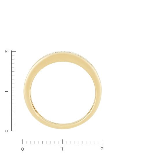 Кольцо из комбинированного золота 585 пробы c 75 бриллиантами, Л25081804 за 24500