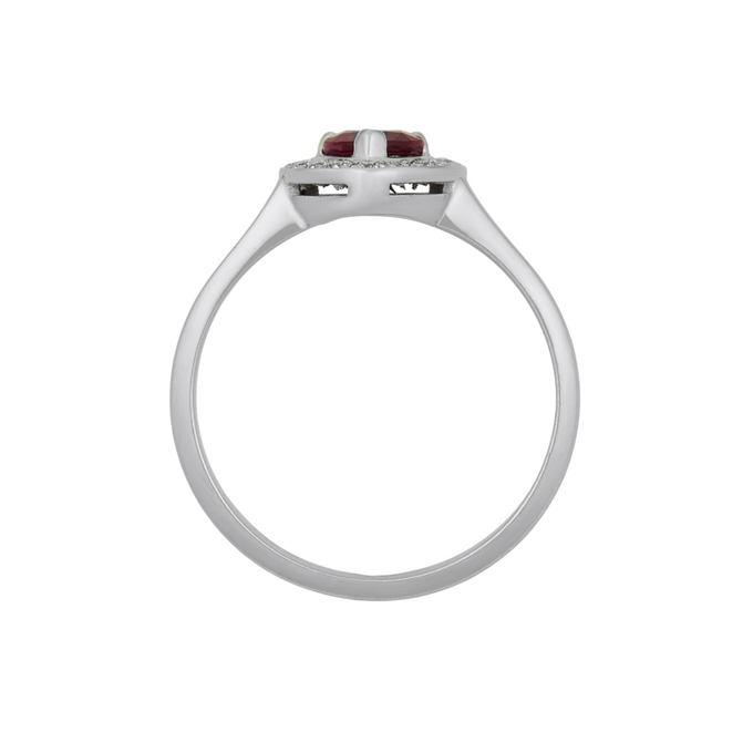 Кольцо из золота 750 пробы c рубином и бриллиантами, Л 4807 5957 за 69200