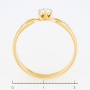 Кольцо из желтого золота 750 пробы c 3 бриллиантами Л11091329 фото 4