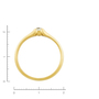 Кольцо из желтого золота 750 пробы c 1 бриллиантом Л58041824 фото 4