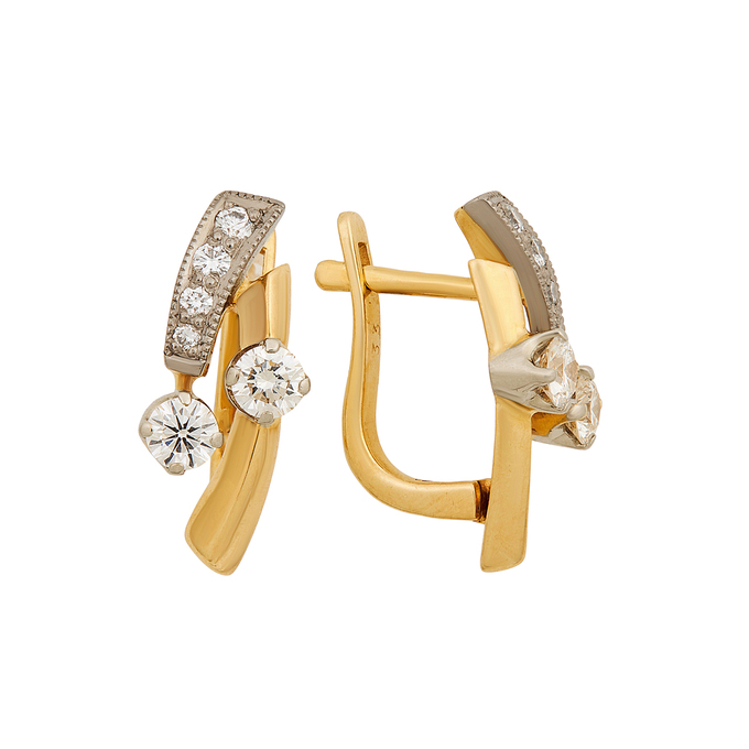 Серьги из золота 750 пробы c бриллиантами, Л 0513 5899 за 139500