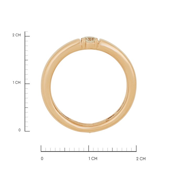 Кольцо из золота 585 пробы c бриллиантом, Л 3507 0020 за 57200