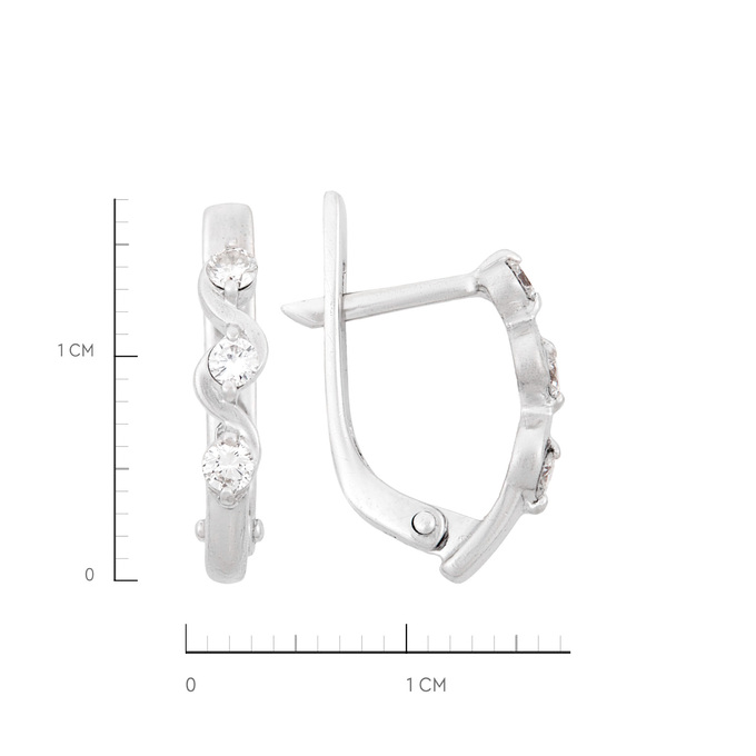Серьги из золота 585 пробы c бриллиантами, Л 1115 8097 за 32700