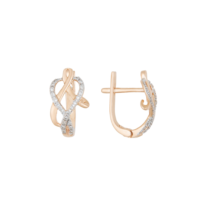 Серьги из золота 585 пробы c бриллиантами, Л 5804 3982 за 26800