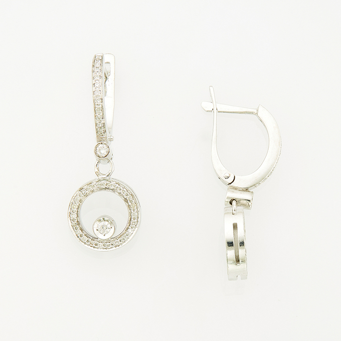 Серьги из золота 585 пробы c бриллиантами, Л 6700 7182 за 59900