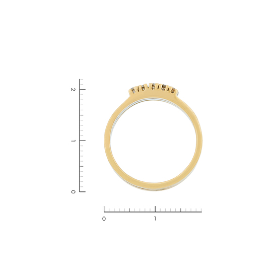 Кольцо из комбинированного золота 750 пробы c 15 бриллиантами, Л04083167 за 115200