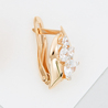 Серьги из красного золота 585 пробы c фианитами