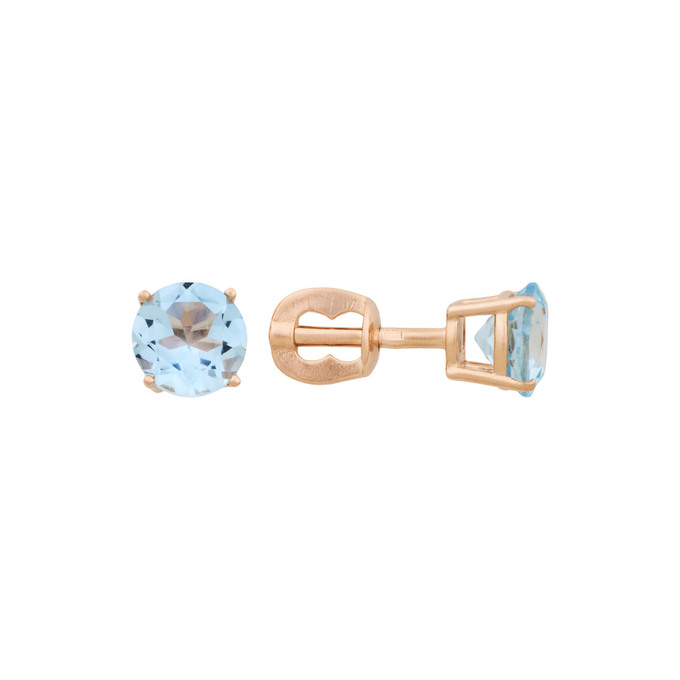 Серьги из золота 585 пробы с топазами, Л 2011 1792 за 18700