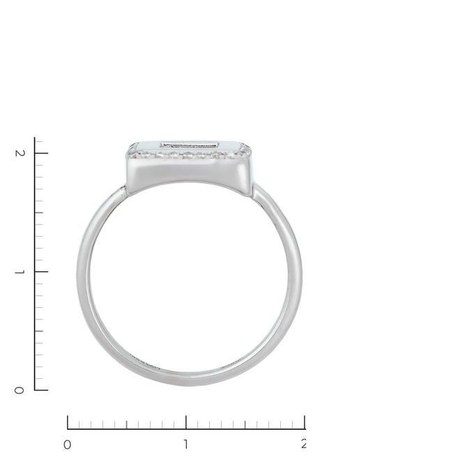 Кольцо из белого золота 585 пробы c 33 бриллиантами, Л 3506 3483 за 42630