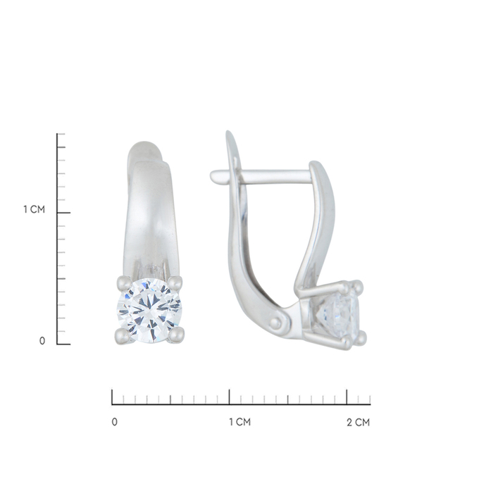 Серьги из золота 585 пробы c фианитами, Л 3208 8530 за 18080
