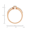 Кольцо из золота 585 пробы c бриллиантами