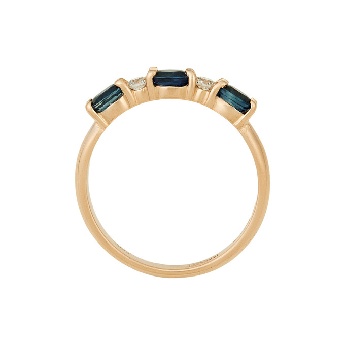 Кольцо из золота 585 пробы c сапфирами и бриллиантами, Л 4508 4483 за 34300