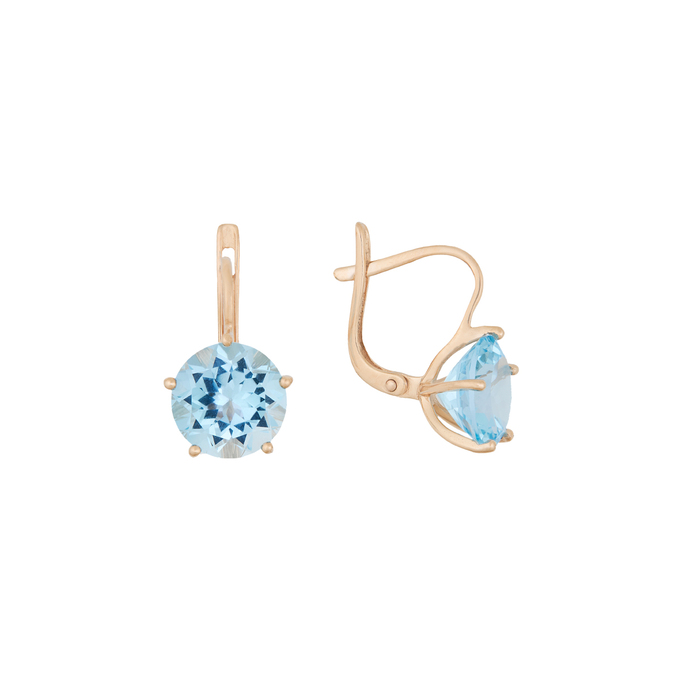Серьги из золота 585 пробы c топазами, Л 4709 3593 за 35120