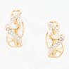 Серьги из красного золота 585 пробы c фианитами