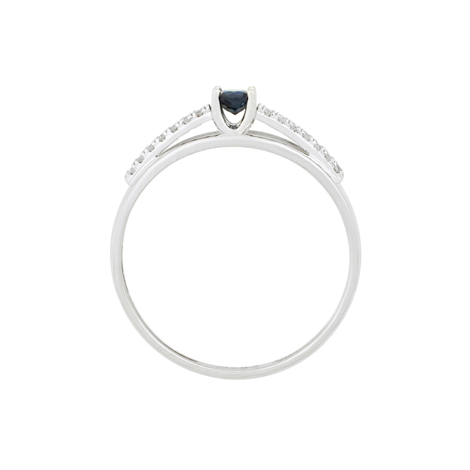 Кольцо из золота 585 пробы c сапфиром и бриллиантами, Л 0515 3869 за 23920