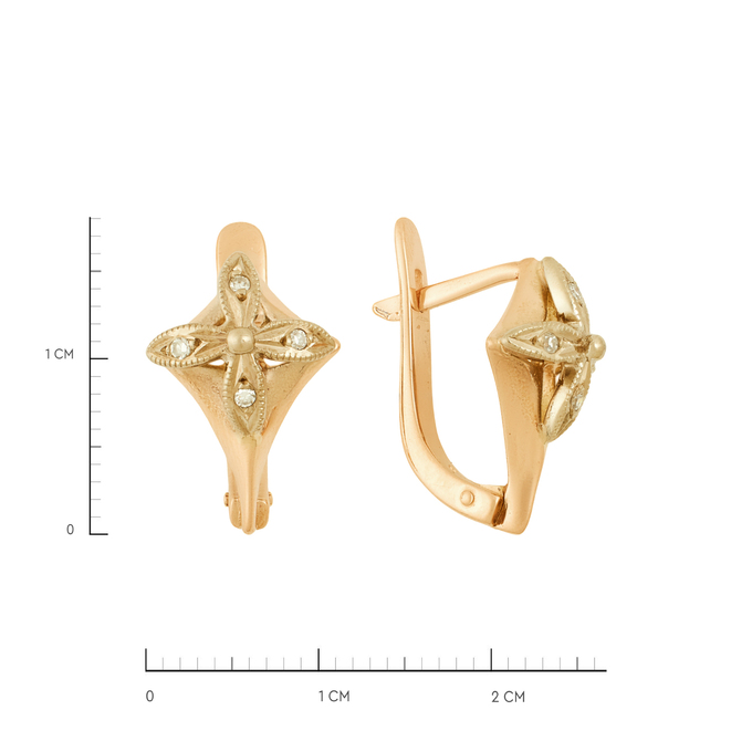 Серьги из золота 585 пробы c бриллиантами, Л 3911 5783 за 52000
