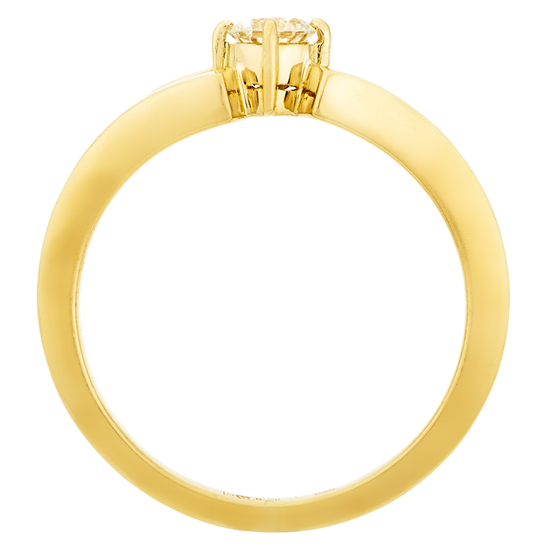 Кольцо из желтого золота 875 пробы c 1 бриллиантом, Л35005477 за 43750