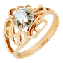 Кольцо из комбинированного золота 585 пробы c 1 бриллиантом Л43056898 фото 1