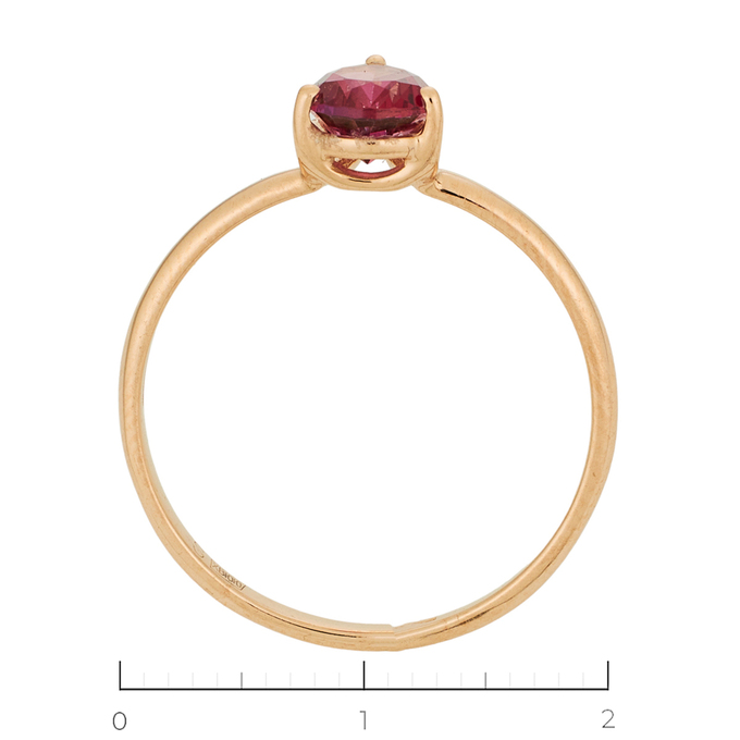 Кольцо из красного золота 585 пробы c 1 мистик-топазом, Л 3112 4788 за 8960