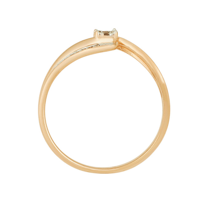 Кольцо из золота 585 пробы c бриллиантами