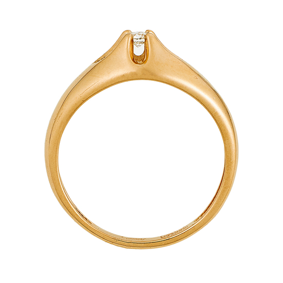 Кольцо из красного золота 585 пробы c 1 бриллиантом, Л11141306 за 13250