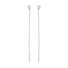 Серьги из золота 585 пробы c 2 фианитами