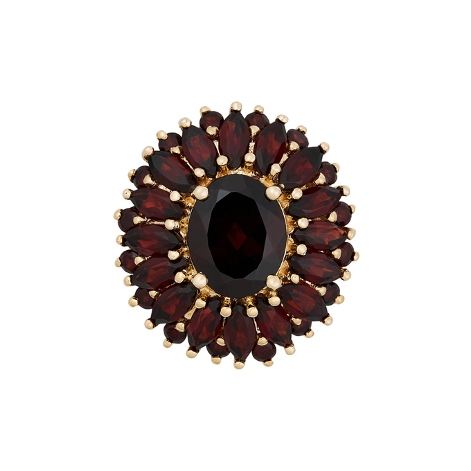 Кольцо из золота 585 пробы c гранатами, Л 0405 8615 за 81600