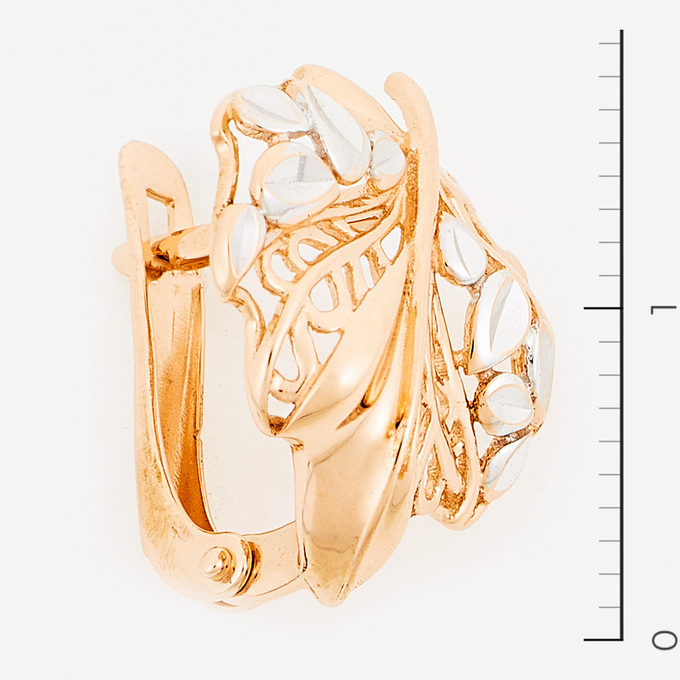 Серьги золото, 585, 2 к.,3,19 гр. (чистый вес 3,19 гр.) со следами износа