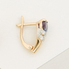 Серьги золото, 585, 3 к.,3,66 гр. (чистый вес 3,587 гр.); Корунд, Фианит