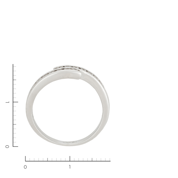 Кольцо из белого золота 585 пробы c 14 бриллиантами, Л 0910 7281 за 31920