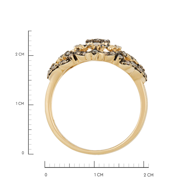 Кольцо из золота 585 пробы c бриллиантами, Л 1615 6411 за 64400