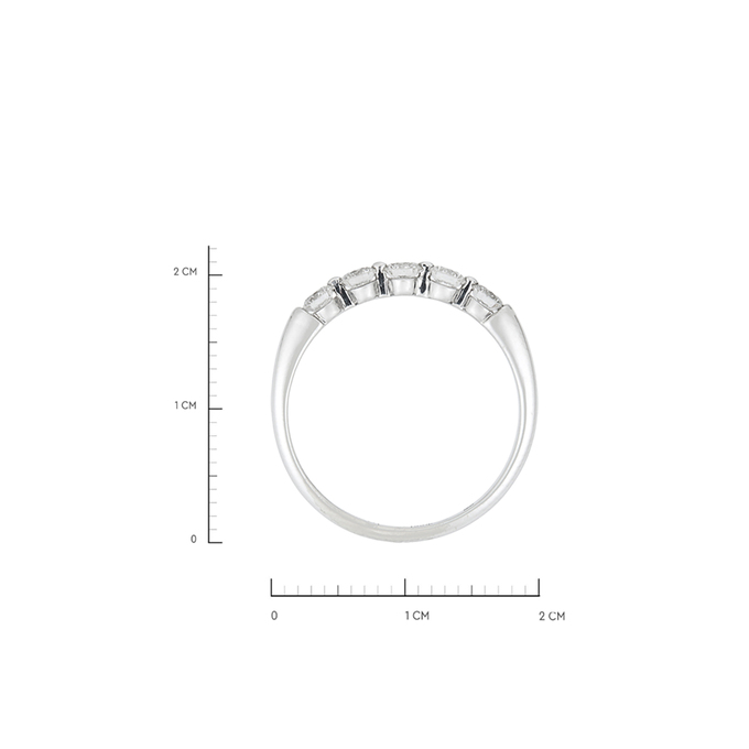 Кольцо из золота 585 пробы c 5 бриллиантами, Л 2414 4488 за 77900